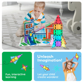 PicassoTiles isosceles triangle tiles design boosts imaginative construction and planning.
