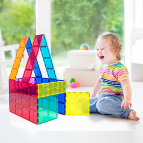 PicassoTiles jumbo xl foundation stabilizer boards provide stable structures during play.