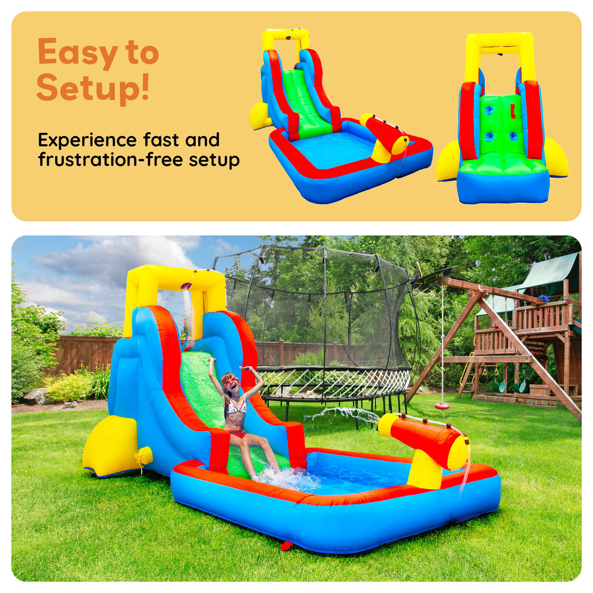 PicassoTiles KC108 ETL-certified safety features for worry-free backyard fun.