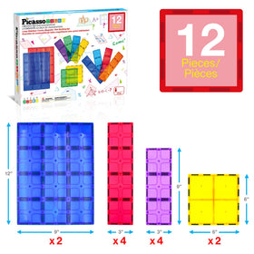 PicassoTiles large magnetic tiles ideal for classroom use and collaborative building.