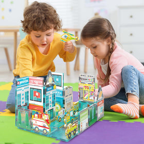 PicassoTiles metro city building blocks help kids plan durable, creative structures