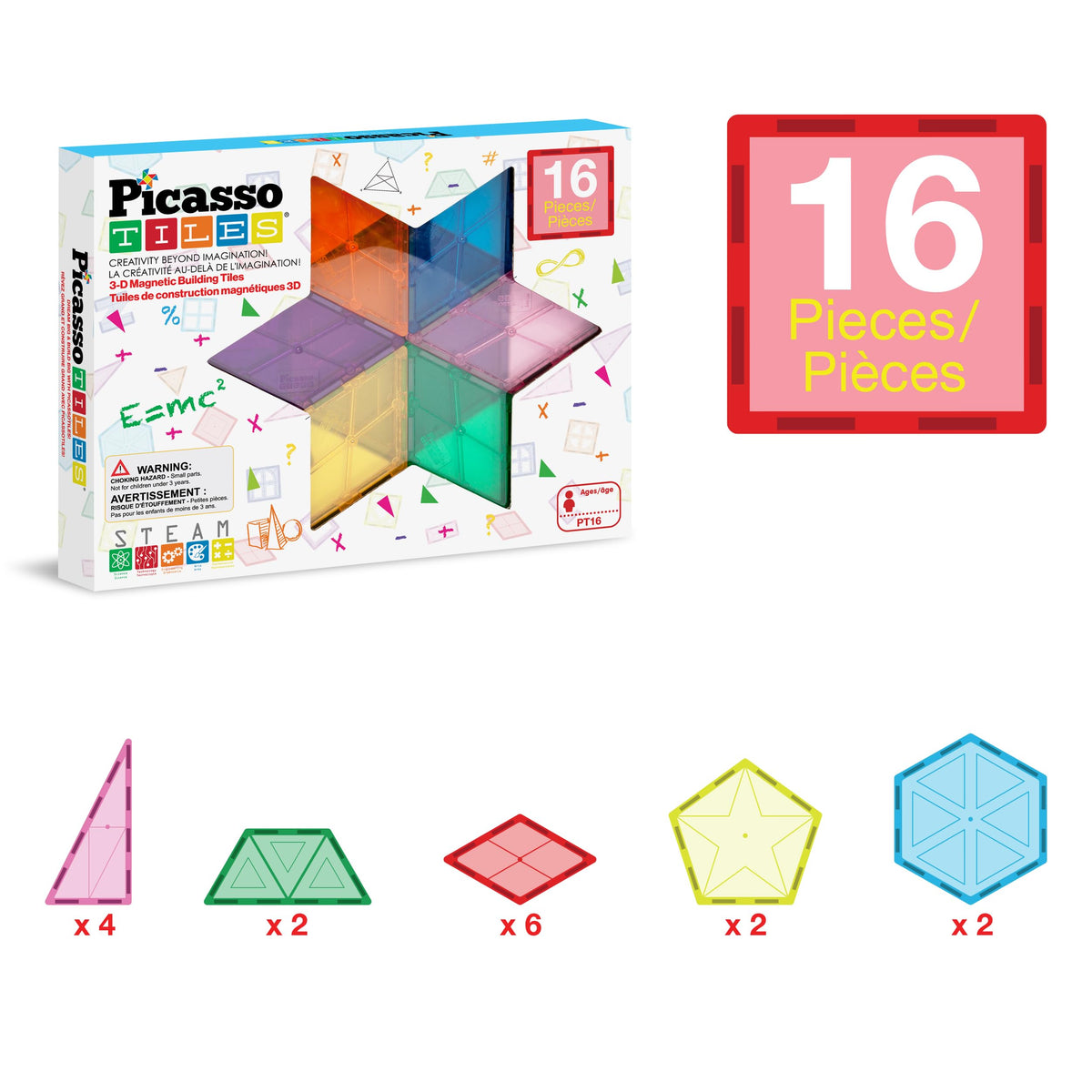 PicassoTiles playboard construction tiles support patterning, stacking, and collaborative play.