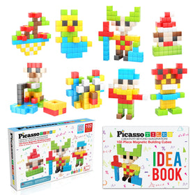 PicassoTiles PMC102 assembled cubes for hands-on STEM play and fine motor skills.