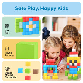 PicassoTiles PMC102 color and shape focus supports early math and recognition.