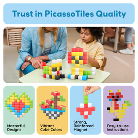 PicassoTiles PMC102 creative toolkit blends art and science for kids 3+.