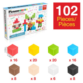 PicassoTiles PMC102 idea cards submarine model guides imaginative construction.
