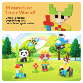 PicassoTiles PMC102 open-ended play encourages creative problem solving and collaboration.