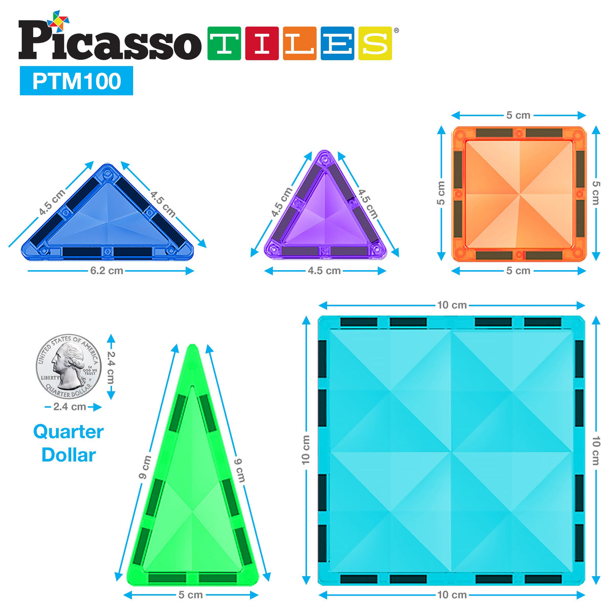 PicassoTiles portable case and tiles highlight easy storage and travel-ready fun.