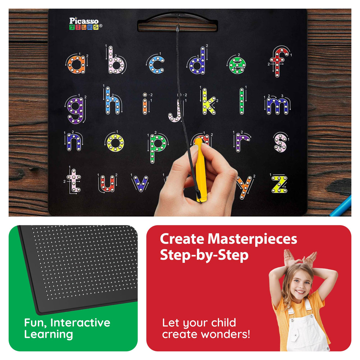 PicassoTiles PTB06 freestyle pad encourages creativity without mess