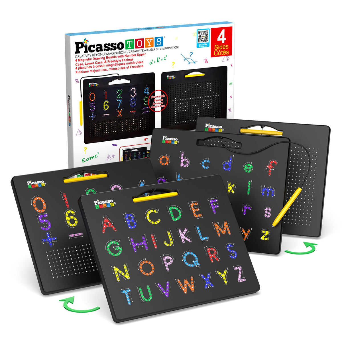 PicassoTiles PTB06 large magnetic drawing board with expansive surface for tracing