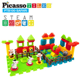 PTB100 safari build session demonstrating open-ended creativity and cooperative play