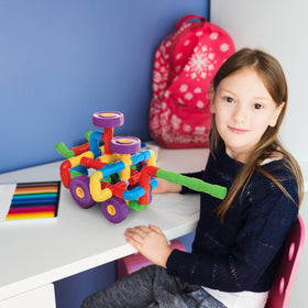 PicassoTiles PTT136 building set with storage box supports organized clean-up