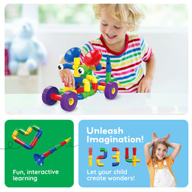PicassoTiles PTT136 colorful blocks boost early color, shape and geometry recognition