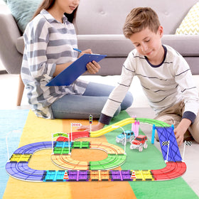 PicassoTiles race cars ready for action and imaginative play
