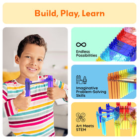 PicassoTiles racetrack height extension showcases expanded play space.