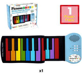 PicassoTiles rainbow design 49Key keyboard inspires colorful music exploration for kids.