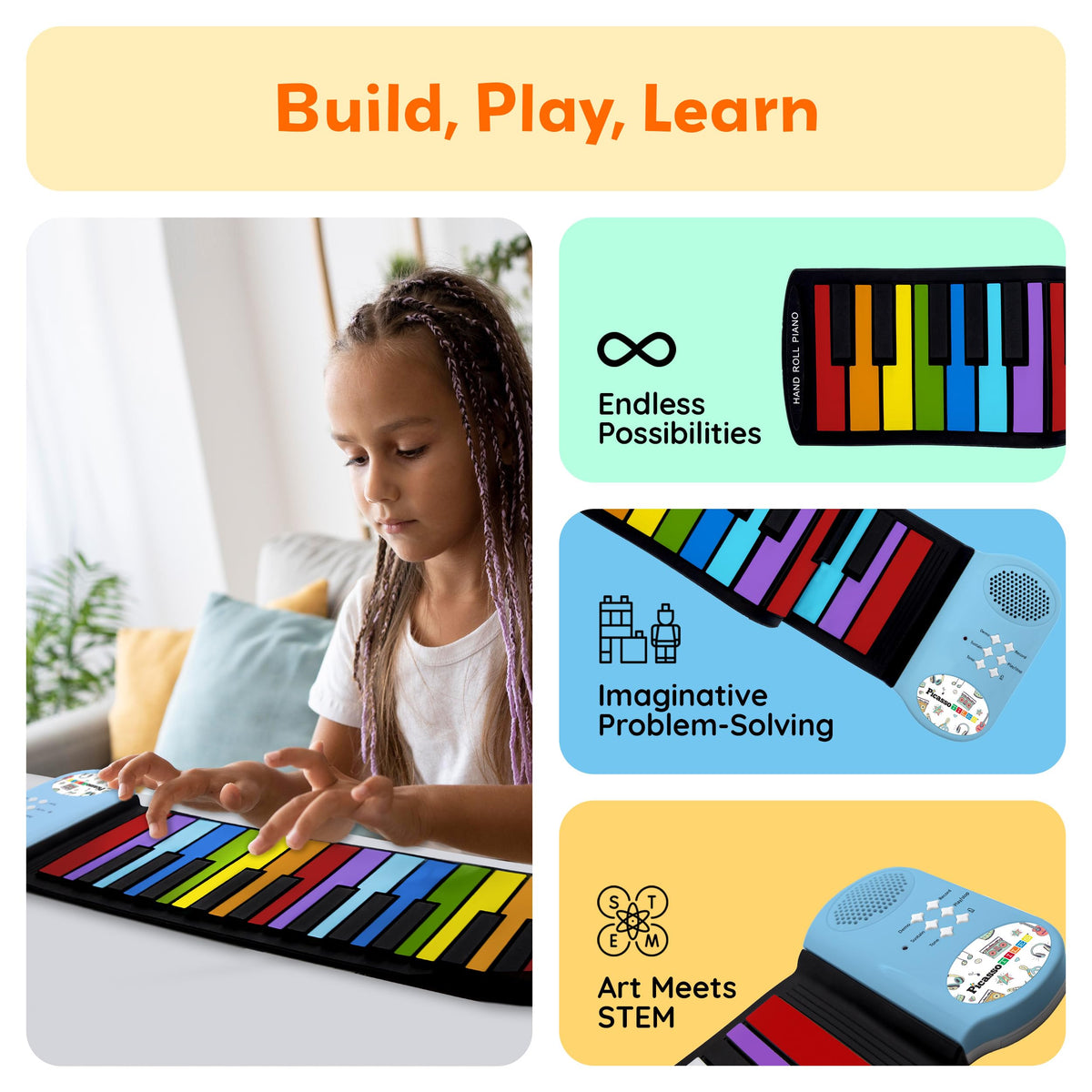 PicassoTiles recording feature lets kids save and review their tunes.