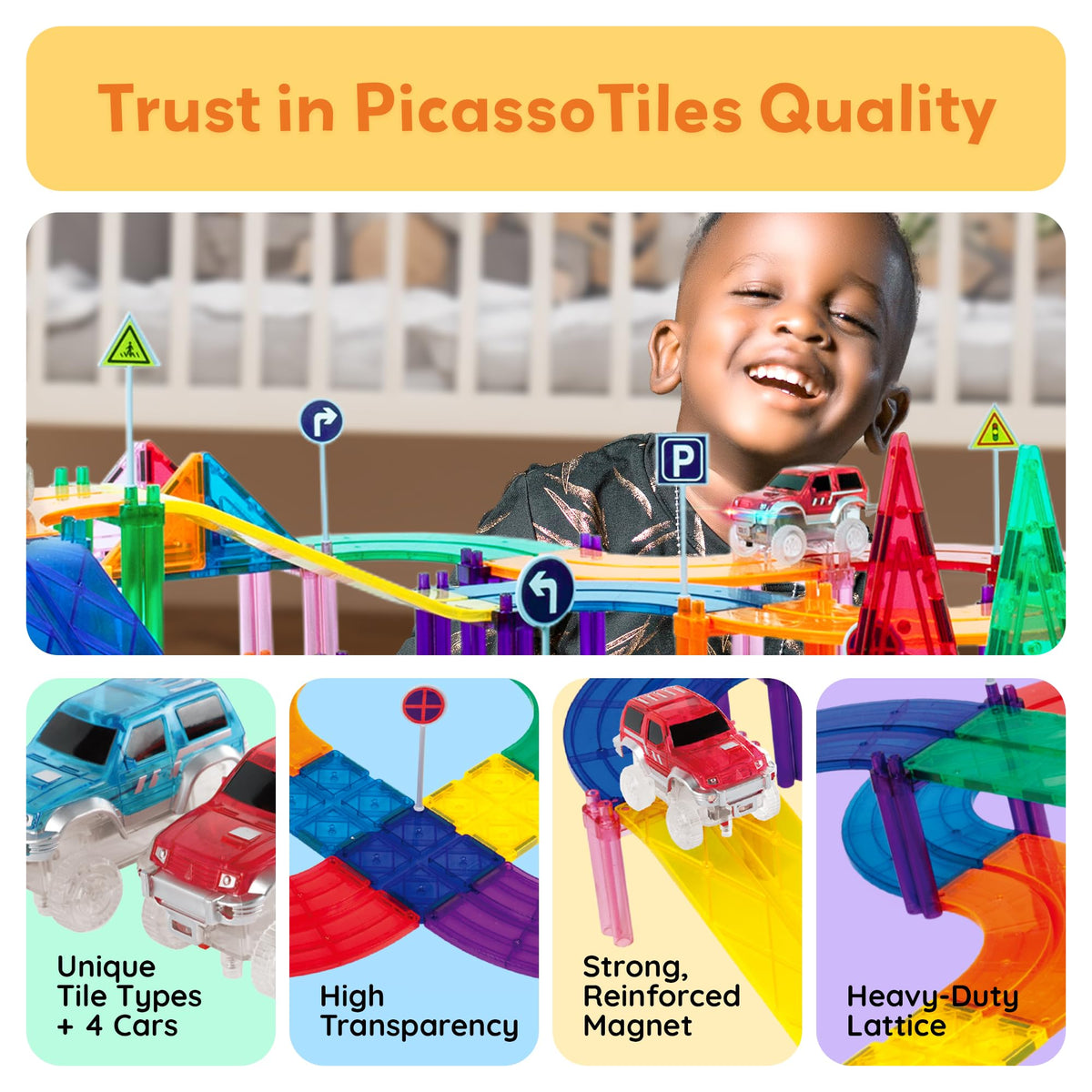 PicassoTiles safe durable design ensures everyday learning in classroom or home.