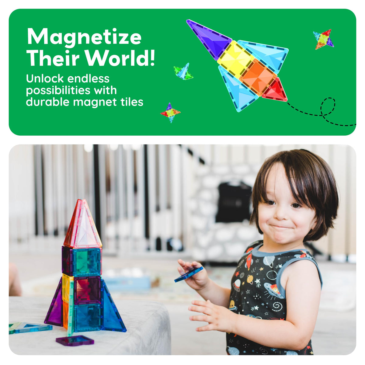 PicassoTiles safe, tested tiles provide peace of mind during play.