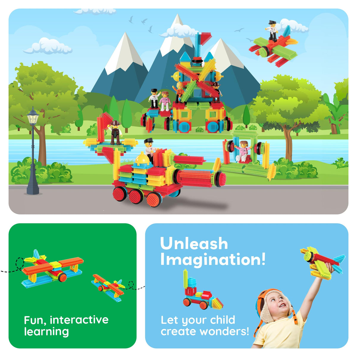 PicassoTiles soft textured blocks promote easy grip and frustration-free play.