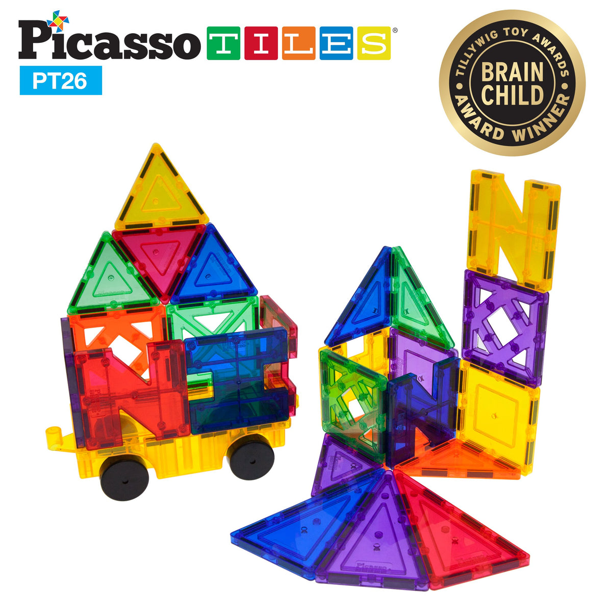 Storage mesh bag keeps PicassoTiles organized and accessible.