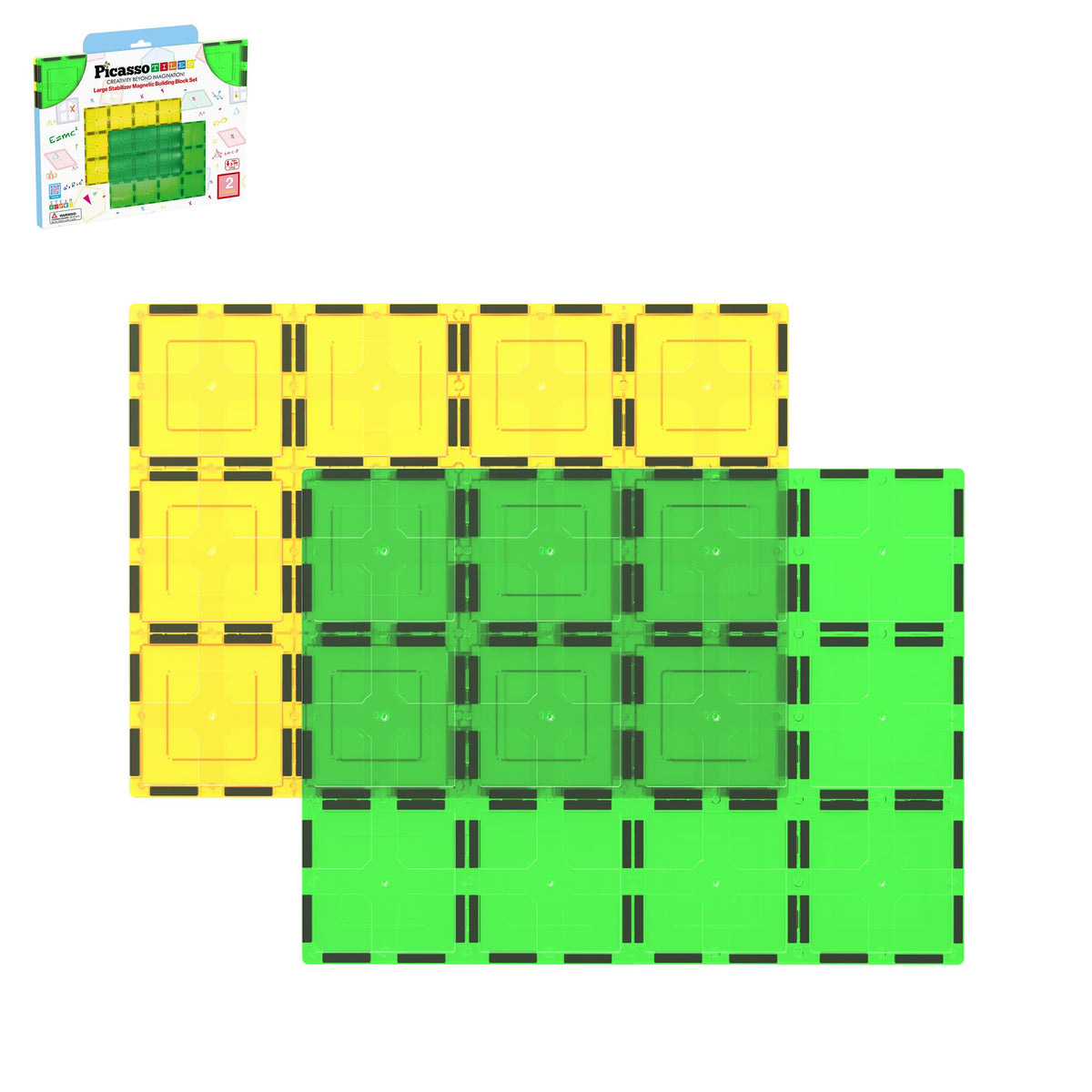 PicassoTiles supersized base plate 12x9 provides stable foundations for big builds