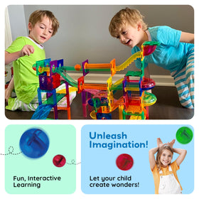 PicassoTiles translucent magnets enable easy, imaginative builds.