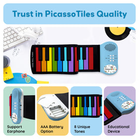 PicassoTiles USB or battery power enables flexible power options.