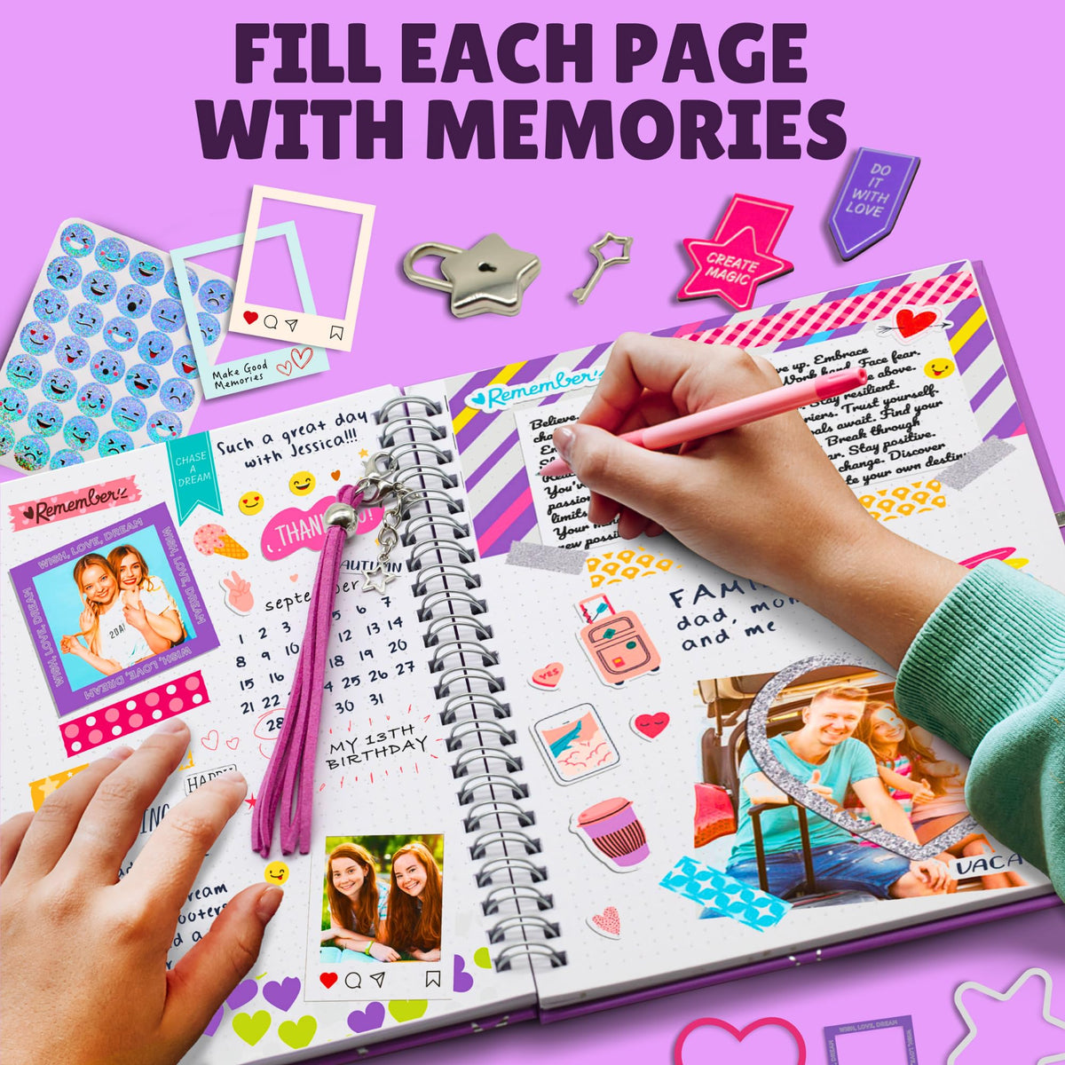 Piccassio DIY Journal Kit with washi tape makes page decoration simple and enjoyable.