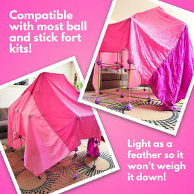 Pickle & Olive ez clipz eight clips securing a colorful fort
