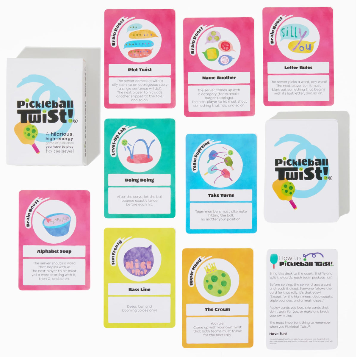 Pickleball Twist card game-perfect-gift delightful surprise for players of all levels.