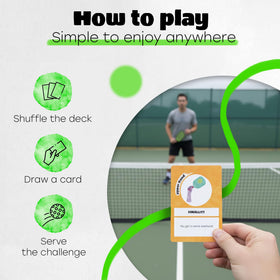 Pickleball Twist card game-pose-challenge encourages playful poses and quick thinking.