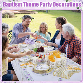 Pickmesh God Bless Baptism cutlery sets offer sturdy utensils for guests.