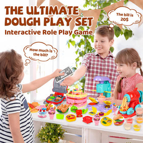Pickuparts dough set hamburger press supporting pretend meals and fine motor practice