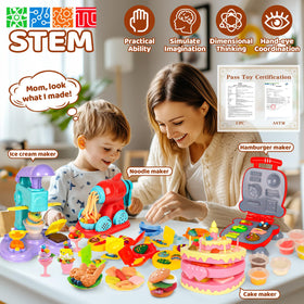 Pickuparts noodle machine enabling color-mixing and creative shaping