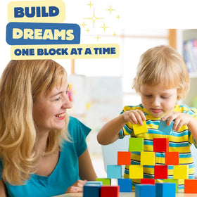 Pidoko Kids safety-rounded-edges wooden blocks ensure comfy handling.