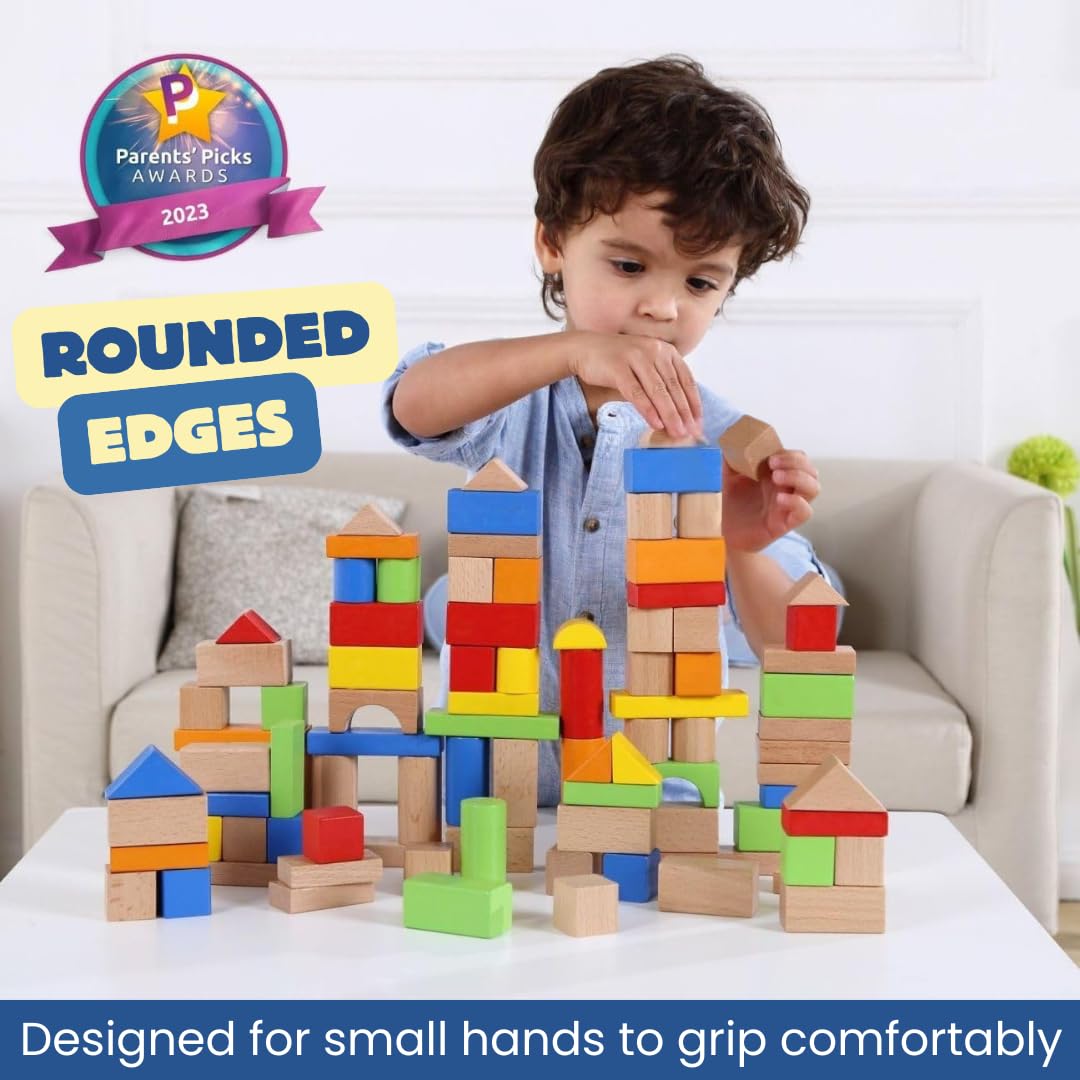 Pidoko Kids storage bucket keeps blocks organized after play.