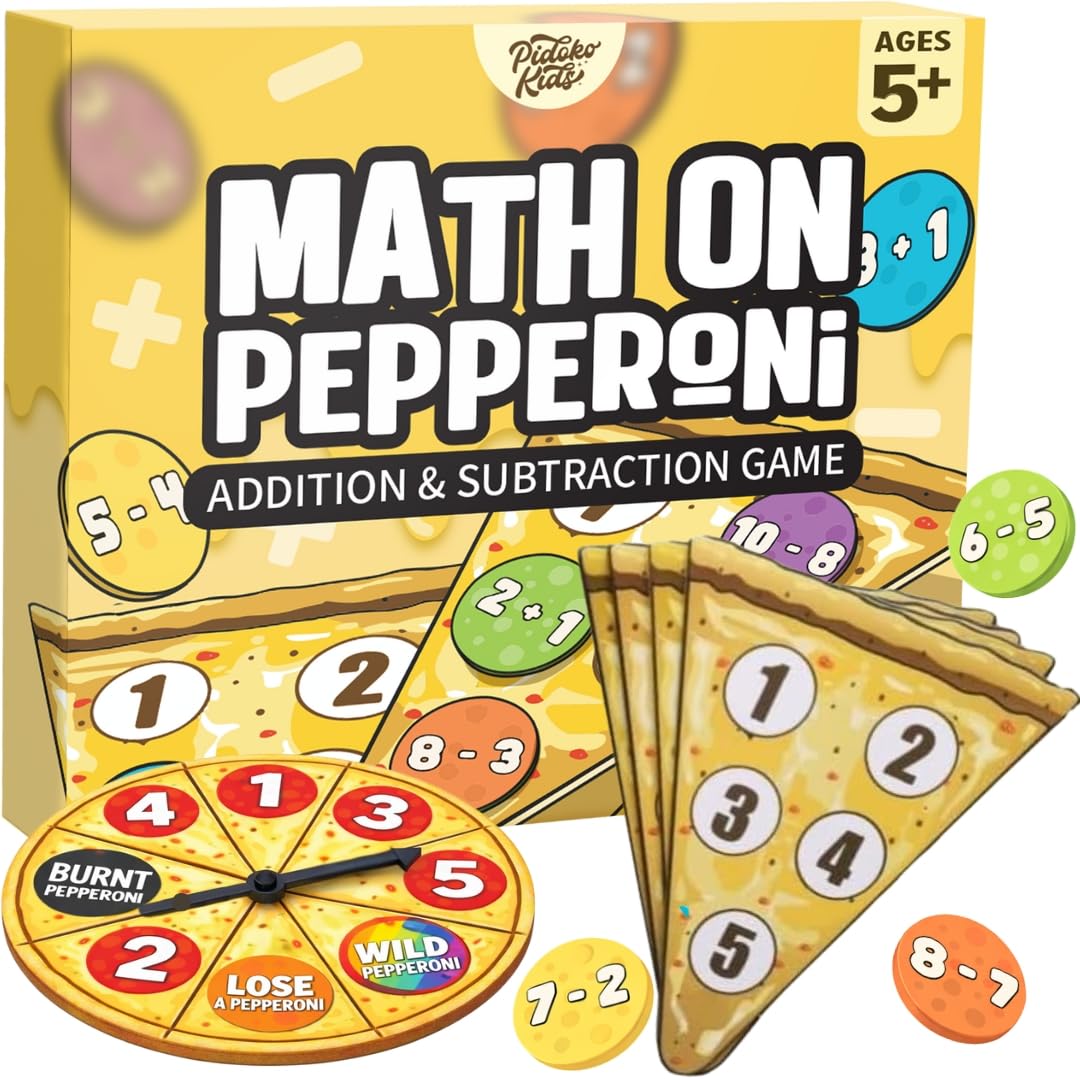Pidoko Kids Matheroni Pepperoni game play scene promotes quick math practice.