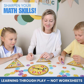 Pidoko Kids Pepperoni tokens in vibrant colors for quick math challenges.