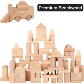 Pidoko Kids toddlers building imagined creations with wooden blocks