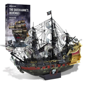 Piececool Queen Anne's Revenge decorative metal model for your desk or shelf.