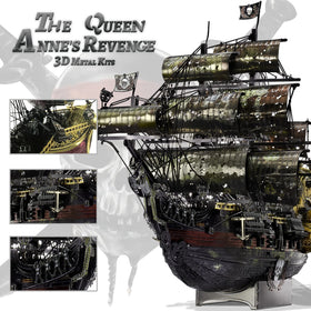 Piececool Queen Anne's Revenge mast and sails taking shape for a dramatic display.