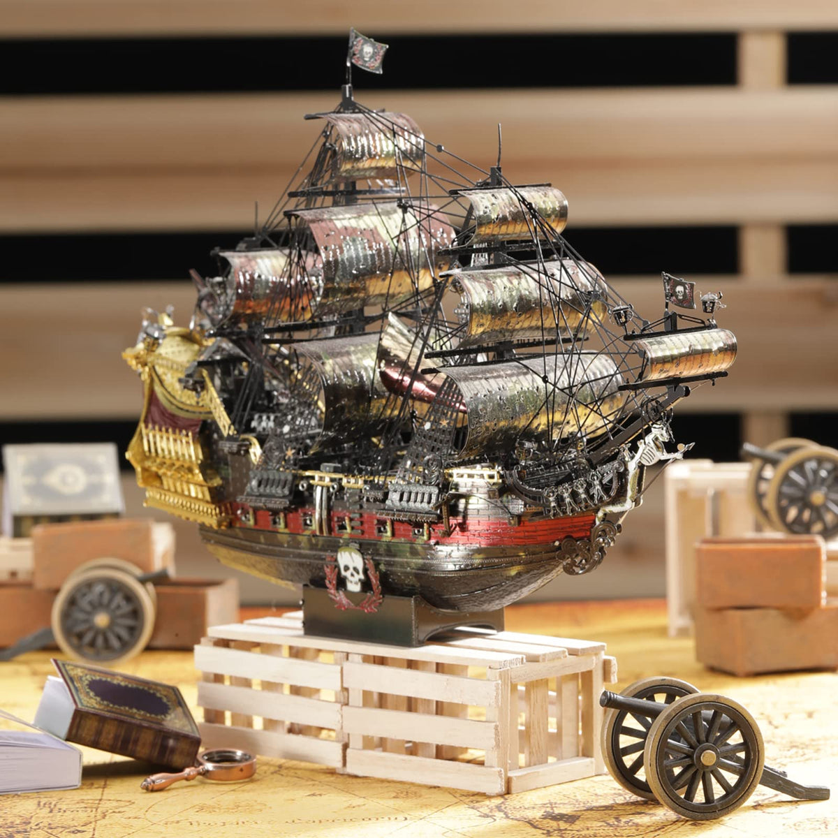 Piececool Queen Anne's Revenge instruction guide aiding a confident build.