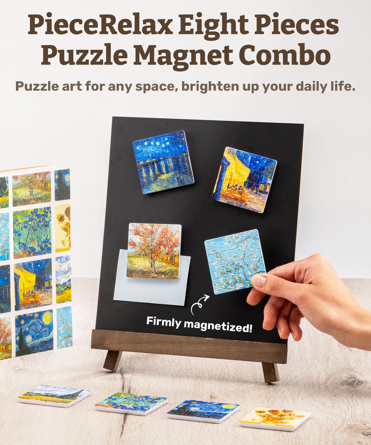 PieceRelax magnet puzzle with snug interlock design enabling durable, glue-free assembly.