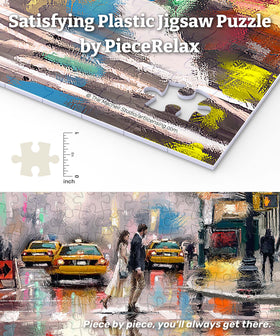 PieceRelax PieceClicks assembled puzzle on table supports calm focus
