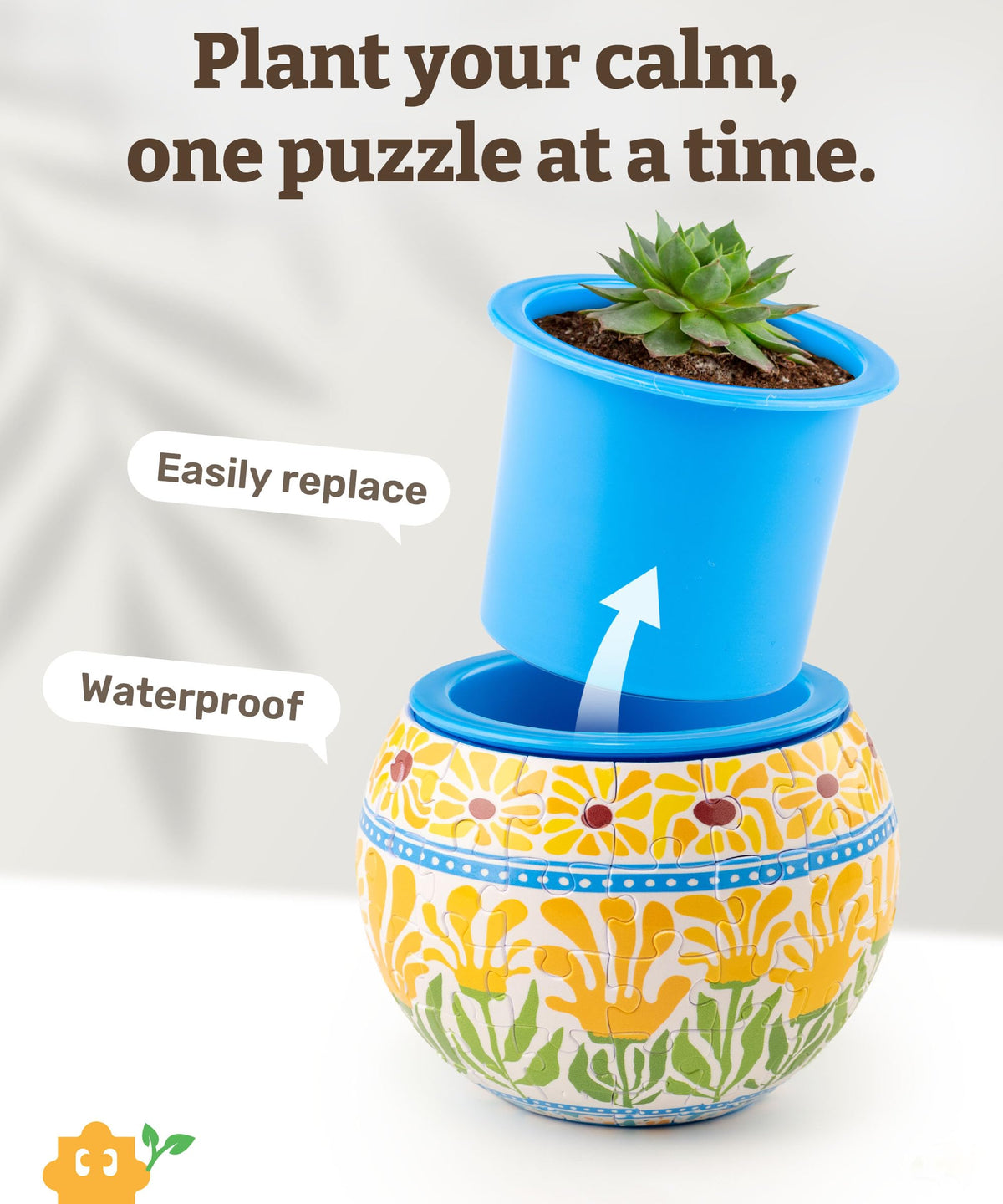 PieceRelax summer blossoms pattern brightens a living room or office space.