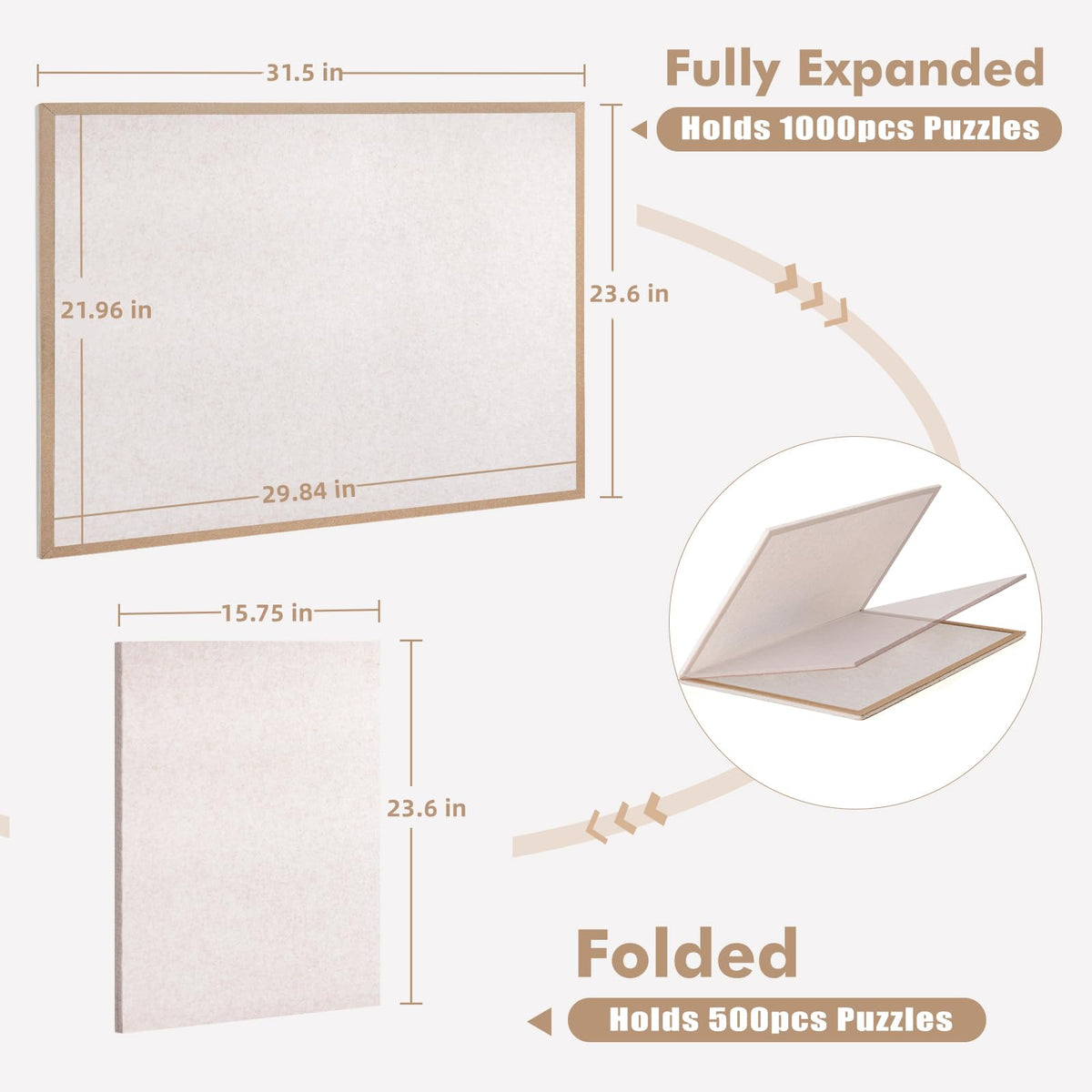 Piecevana Puzzle Board protective cover keeps puzzles safe when not in use