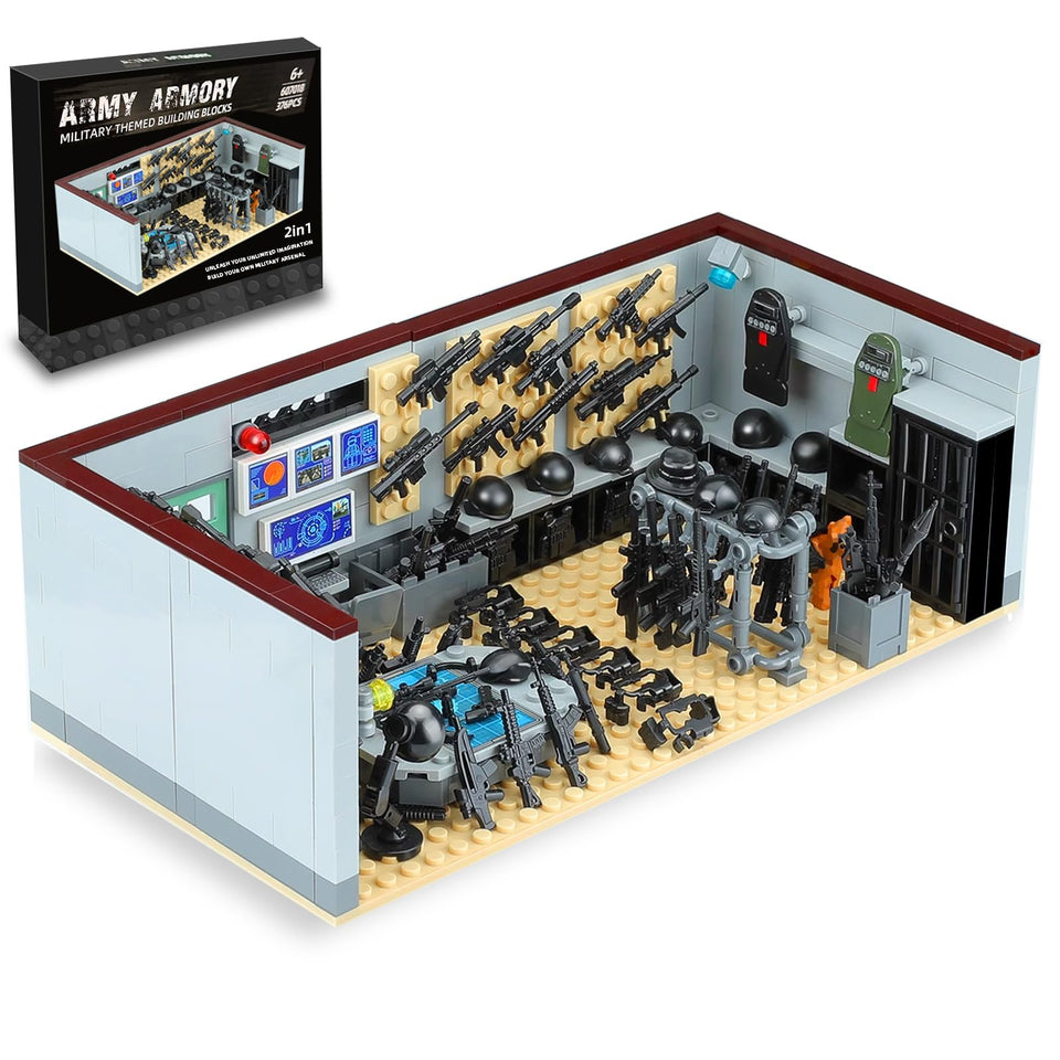 Piegricdiat army base kit overview with figures and weapons