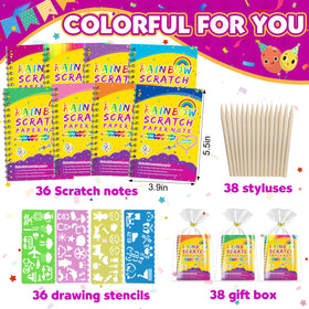 Pigipigi Kids drawing stencils pair with scratch notebooks for quick art projects.