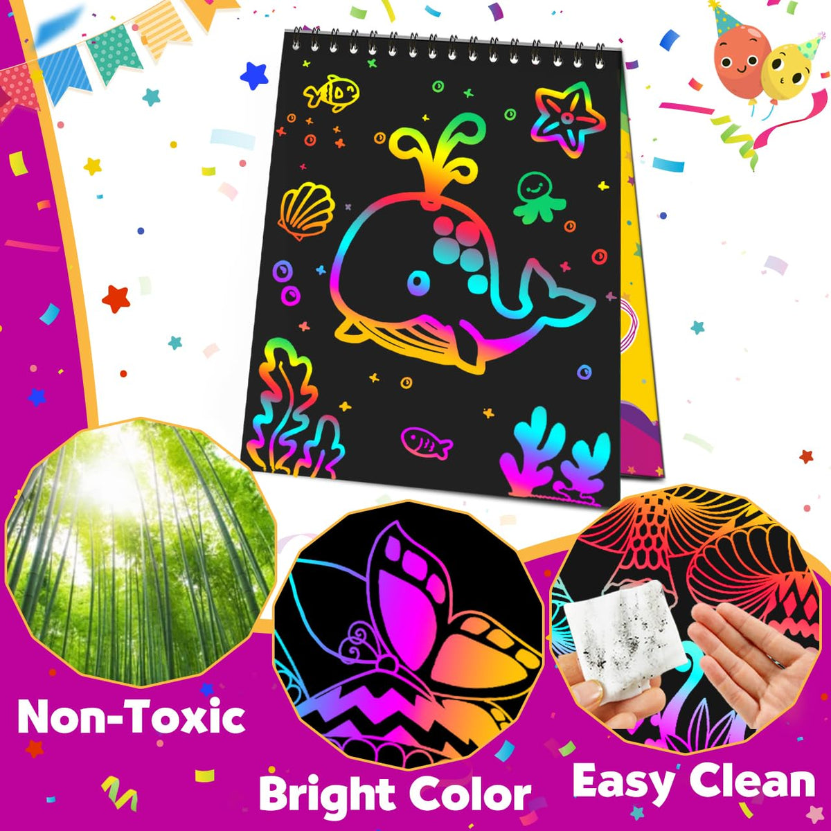 Pigipigi Kids gift box scratch art set as an appealing present
